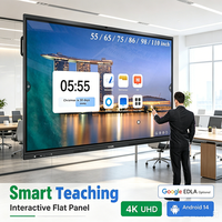 Tableau blanc interactif intelligent à écran tactile IR 40 points, 65 pouces, 4K, 120 Hz, garantie 1 an