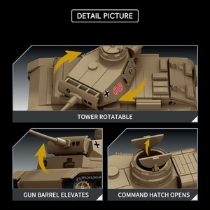 Miniatures de chars allemands <span class=keywords><strong>Panzer</strong></span> <span class=keywords><strong>Iii</strong></span> de la Seconde Guerre mondiale, véhicules militaires, kit de modèles, construction historique, blocs de construction éducatifs - Product Image 2
