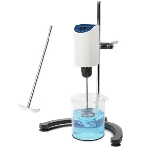 Laboratory Mixer With Two Stirring Rods Adjustable Speed Stirring Digital Overhead Stirrer