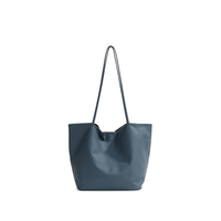 Sac fourre-tout de luxe style The Row pour femme, en peau de mouton douce teinte à l'eau, grand sac à bandoulière, sac hobo minimaliste en cuir