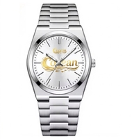 Montre à quartz pour homme en acier inoxydable de luxe sur mesure ODM avec logo personnalisé sur le cadran, fabricant professionnel