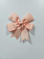 Ruban gros-grain rose écologique de haute qualité, nœuds en chevrons faits à la main pré-noués pour pinces à cheveux, artisanat DIY, décoration de mariage