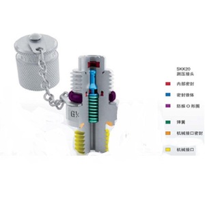 Raccord banjo Stauff avec raccord de test M16x2, filetage en acier inoxydable, connecteur de test de pression pour fluides hydrauliques - Product Image 3