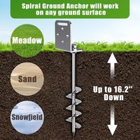 Offre Spéciale : Fournitures de Jardinage – Ancrage à Vis Robuste pour Clôture de Jardin, Fondation de Serre, Support en L, Piles à Vis de Fixation au Sol