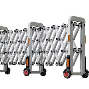 건설 안전 상가 확장 도로용 개폐식 수동 바리케이드 울타리 산업용 핫 제품 텔레스코픽 로드블록 - Product Image 1