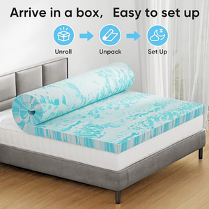 Cubrecolchón de Espuma Viscoelástica con Gel Refrigerante, Suave, Cómodo y Transpirable, para el Hogar y Hoteles - Product Image 2