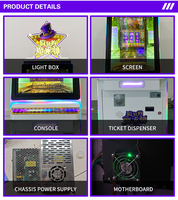 Machine de jeu d'arcade commerciale Mad Magiciane Coin Pusher pour centres de divertissement intérieurs et zones de jeux pour enfants, 110/220V, prise EU/US/UK/AU