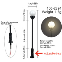 Lampe de cour miniature à LED à l'échelle HO 1:87 pour maquette ferroviaire, table de sable architecturale, accessoire de micro-paysage DIY