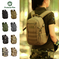Sac à dos unisexe Protector Plus S429 12~15L, léger, camouflage, nylon 600d, fermeture éclair imperméable, antivol, polyester