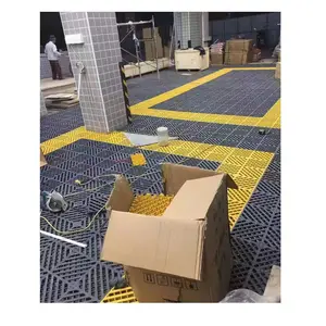 Plastic Ventilated Modular Car Wash Flooring Mats Floor Tiles