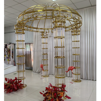 Chuppah blanche personnalisée Jinda pour mariage, mandap en métal pour événements, décoration extérieure, auvent de mariage