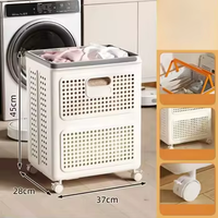 Panier à linge portable en maille respirante grande capacité pour chambre à coucher, avec cadre de support, multifonctionnel, également boîte de rangement pour jouets