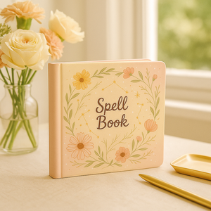 LABON Floral Spell Book Hardcover Square Journal Cute Constellation Witch Notebook para niñas Magic Gift Diary Sketchbook - Product Image 6