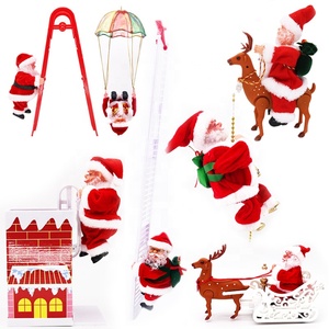 Regalo di natale rosso musica elettrica Crawling perline Santa Claus giocattoli per bambini elettrico nonno - Product Image 6