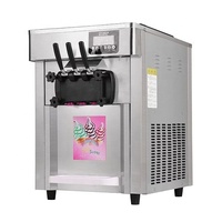 Plateau de table commercial professionnel Softy Creme Ice-cream Ice-cream Faire buse 2 3 Saveur Soft Serve Ice Cream Maker Machine Prix