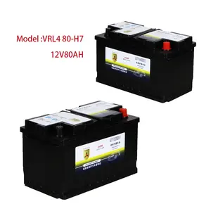 बैटरी डीलरों DIN80 प्रत्यक्ष कारखाने के निर्माण शक्तिशाली 12V80AH नेतृत्व एसिड एमएफ कार बैटरी 88TH