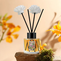 Diffuseur de roseaux 50ml décoratif personnalisé pour la maison aromathérapie pour Noël/mariage/anniversaire diffuseur de roseaux senteur bois de santal mangue