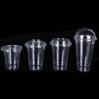 Gobelets en plastique transparent pour boissons froides, gobelets en plastique jetables pour thé au citron, Thanksgiving, Noël