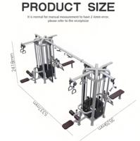 Gimnasio Multifuncional de Alta Gama con Diseño Personalizado Multi 9 Jungle, Máquina de Ejercicios para Pecho y Piernas, Equipo de Gimnasio Multi 9 Estaciones, Gimnasio Comercial