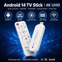 Nouveauté 2026 Clé TV Amlogic S905L3 Quad Core 4K 2 Go RAM 16 Go ROM Dual 5G WiFi Android 14 Boîtier Décodeur Clé Fire TV
