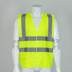 Großhandel Hochs ichtbare 120G Polyester Sicherheits weste mit anpassbarem Logo Hoch reflektierende Weste für die Sicherheit - Product Image 4