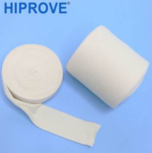 Rouleau de bandage tubulaire élastique en coton médical réutilisable blanc/naturel, longueur personnalisable, pour orthopédie - Product Image 6