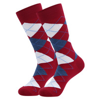 KTS315 vente en gros, chaussettes décontractées à carreaux, tricotées, Design fantaisie, en coton, classiques, formelles, de bureau, pour hommes
