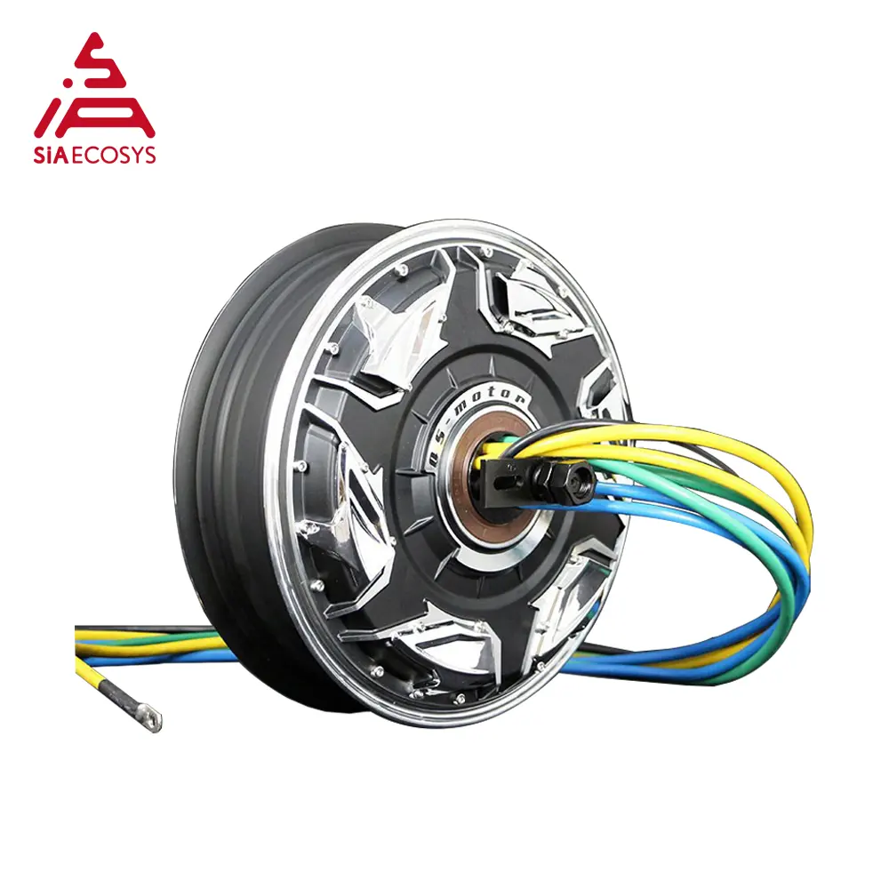 QSMOTOR yeni QS268 9000W 12*3.0 inç V5 72V 130kph sıcak satış BLDC Hub Motor motosiklet