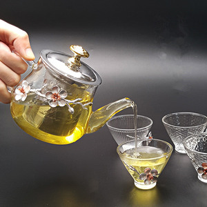 Hot Selling <strong>Glass</strong> <strong>Teapot</strong> With Stainless Steel Infuser Black Tea/Flower Tea <strong>Teapot</strong> for Drinking Set - Product Image 1