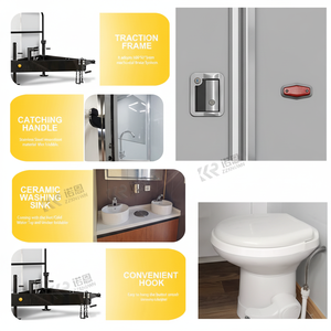 Inodoro y Ducha Móviles de Lujo, Casa Prefabricada Pequeña, Inodoros con Descarga, Baño, WC de Calle, Remolque Portátil para Baño Móvil - Product Image 1