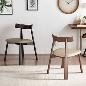 Silla de comedor nórdica de madera maciza con diseño minimalista moderno para uso en el hogar y la sala de estar de hoteles. - Product Image 1