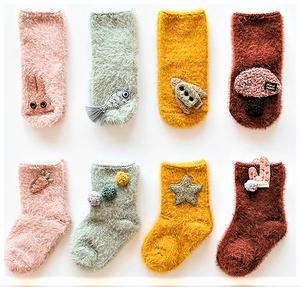Europea de alta calidad fuzzysocks para bebé rodilla alta cepillo <span class=keywords><strong>Calcetines</strong></span> de invierno cálido grueso bebé <span class=keywords><strong>Calcetines</strong></span> - Product Image 4