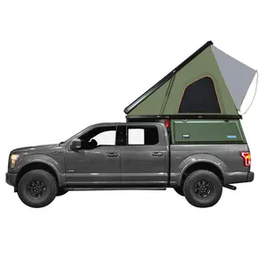 नए सुव ऑफ-रोड पिकअप ट्रकों और अन्य मॉडलों में एक सार्वभौमिक त्रिकोणीय एल्यूमीनियम शेल छत तम्बू सुरक्षा लाच है।