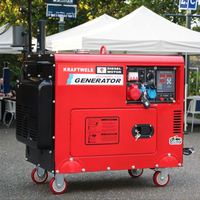 Générateur diesel portable à cadre ouvert silencieux en veille 3KW 5KW 7KW 10KVA à faible bruit avec fil de cuivre torsadé 50/60Hz ATS pour usage domestique et extérieur