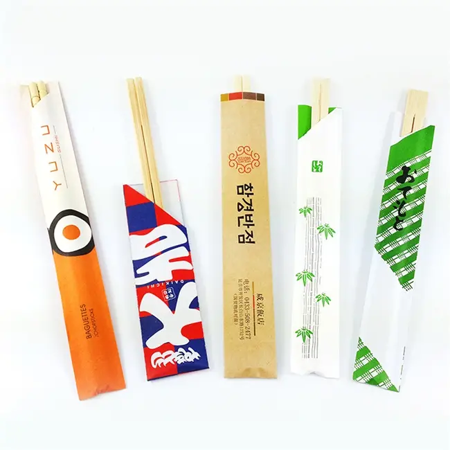 Hot Sale Japanse Stijl Tafelgerei Omwikkeld Tensoge Bamboe Eetstokjes Milieuvriendelijk Houten Eetstokjes Wegwerp Bamboe Eetstokjes