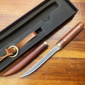 ใบมีดสแตนเลสคุณภาพสูง WAKIZASHI มีดพกพาขนาดเล็กแบบยุทธวิธี ปรับแต่งได้ตามต้องการ พร้อมปลอกไม้ OEM สำหรับงาน DIY กิจกรรมกลางแจ้ง - Product Image 2