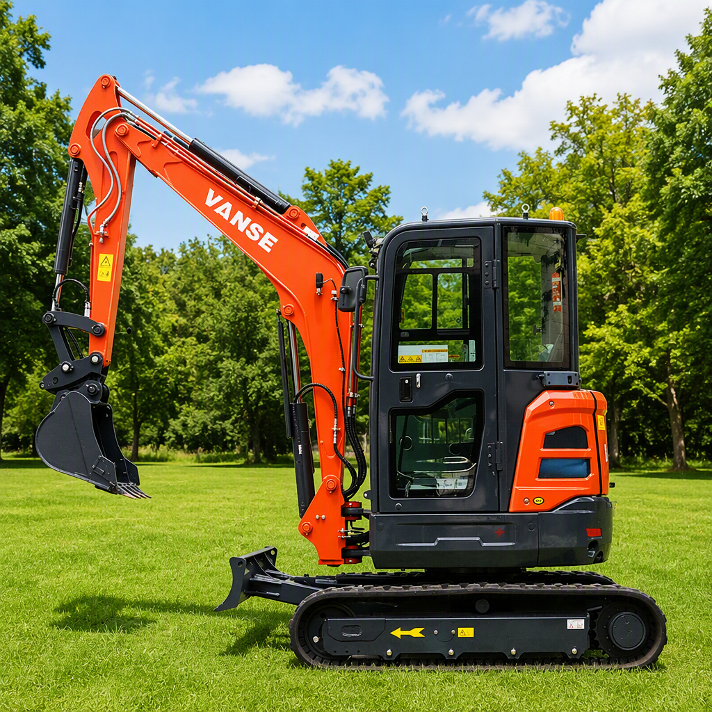 VANSE 3.6Ton Mini Crawler Excavator CE EPA Certified Hydraulic Pilot Control with Engine Gearbox Gear Small Digger Machine