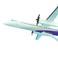 Modèle d'avion en résine personnalisé Flybe Dash 8-400 (Q400) pour la décoration de bureau, modèle réduit 1/200