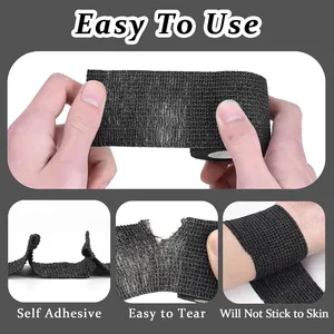 Cinta Adhesiva Elástica Transpirable para Tatuajes, Color Negro, Fuerte y Resistente, para Deportes - Product Image 4