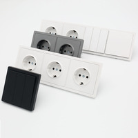 Prise murale électrique allemande standard européenne BNEDI avec ports USB Type-C et A, 250V 16A, IP20, panneau PC ignifuge, modèle C26