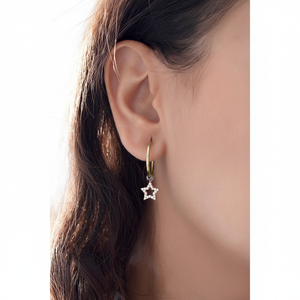 ต่างหูเม็ดกลมเงินแท้925ขนาด1.8ซม. ดีไซน์รูปดาวผลิตจากไก่งวง - Product Image 2