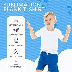 Camiseta para Niños Pequeños 100% Poliéster, Impresión Personalizada al por Mayor, Secado Rápido, Logotipo Impreso, Camisetas Blancas para Sublimación - Product Image 4