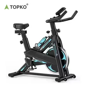 TOPKO Vélo d'intérieur/commercial professionnel ultra silencieux Vente à chaud Unisexe Sports Fitness Ménage Vélo d'exercice en acier