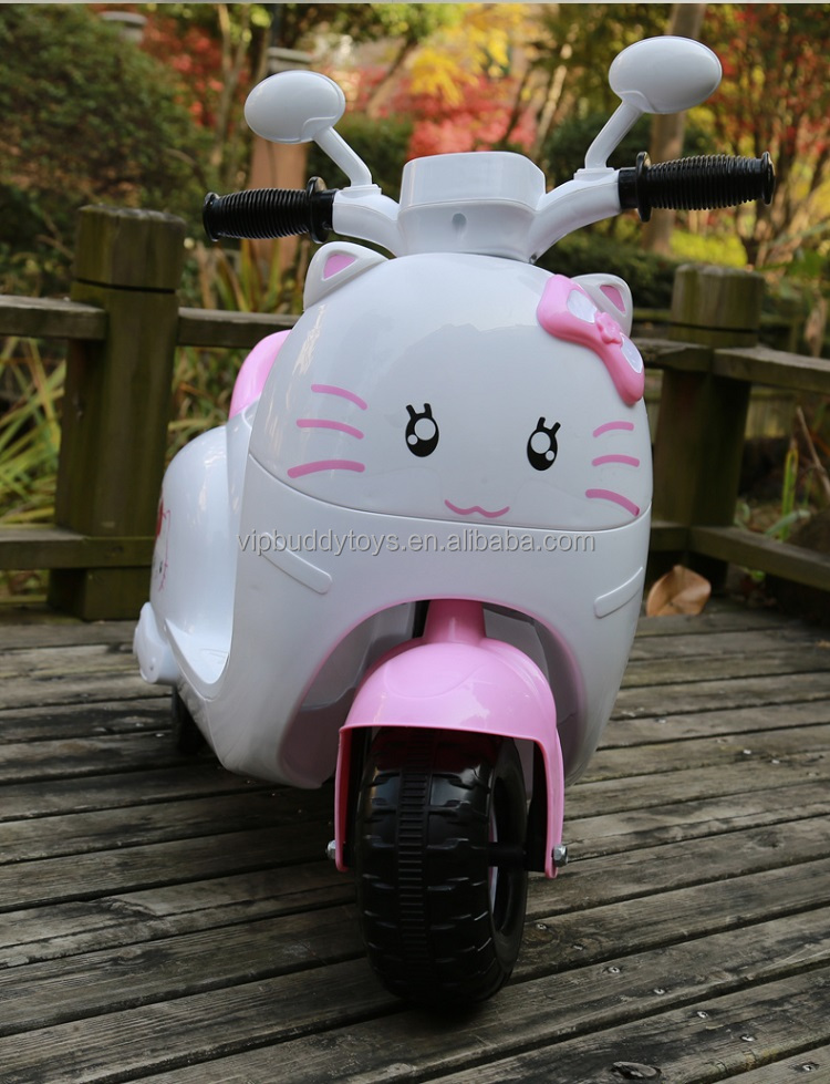 子供用ハローキティ電動カー綺麗 ハローキッズバイク バッテリー式キティ電動バイク ピンク/ブルー