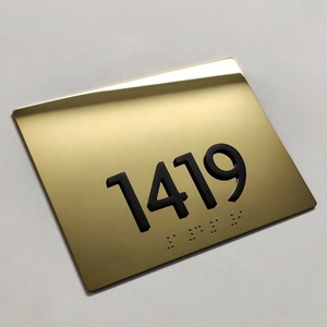 Jaguarsign ป้ายอักษรเบรลล์ป้ายโลหะห้องโรงแรมตามสั่งสแตนเลสรูปปั้นนูนสำหรับสร้างพื้นผู้ผลิตโดยตรง - Product Image 3