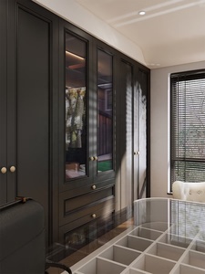 Custom Luxury French Style Walk-In <strong>Closet</strong> with Center Island <strong>Big</strong> Wardrobe from Villas Designs for Bedroom Furniture - Product Image 3