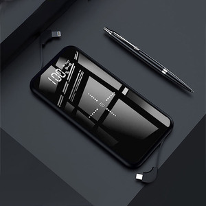 Banque De Puissance Mobile personnalisée Chargeurs De Charge Batterie Avec <span class=keywords><strong>C</strong></span>âble, Recharge Sans Fil Chargeur Mobile de Banque De Puissance Portable 10000Mah - Product Image 5