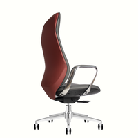 Chaise pivotante contemporaine, hauteur réglable, design luxueux, ergonomique, en cuir véritable, chaise de bureau confortable pour cadres