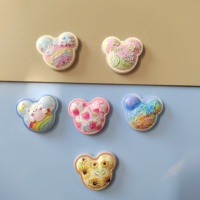 Aksesoris Hiasan Resin Bentuk Kepala Tikus Kartun Kawaii, Cabochon Flatback, Perlengkapan Seni, Hiasan DIY, Kerajinan, Rumah Boneka, Mainan