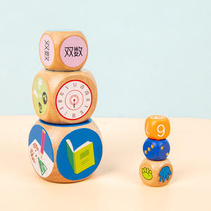 مكعب YC OEM مخصص حجم خشب النردي بتقنية الاشعة تحت الحمراء طباعة خشبية نقطة النردي بالجملة بالجملة نرود فنية خشبية بالجملة - Product Image 4